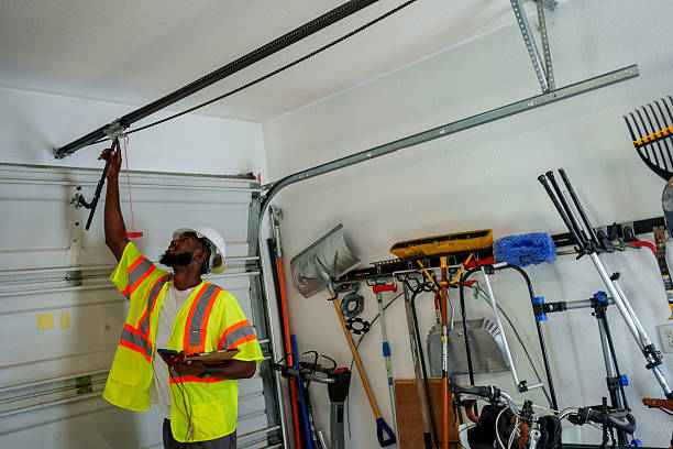Professional Garage Door Panel Replacement technician working in Allouez, WI